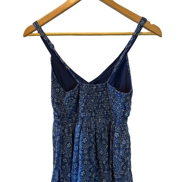 HOLLISTER Blue Floral Print Spaghetti Strap Mini Short Dress S - Picture 4 of 9